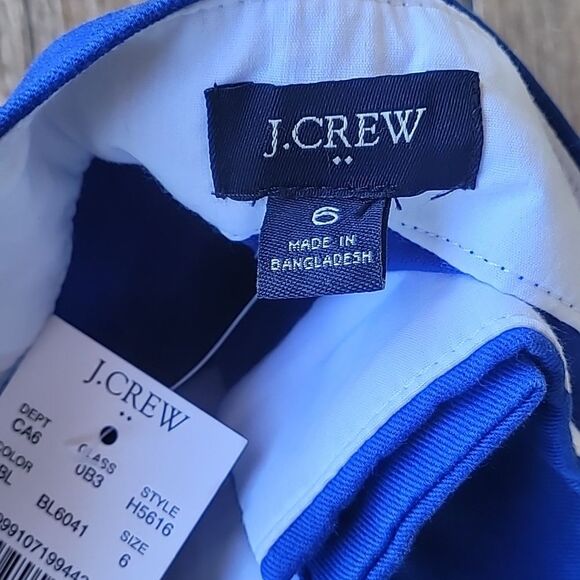 J. Crew 3.5" Classic Chino Short Regal Blue Women's Size 6 NWT - Picture 7 of 7
